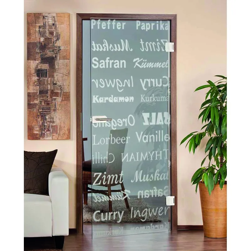 Ganzglastür Gewürze