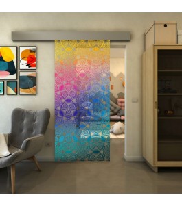 Glasschiebetür ECO-LINE - Fineprint Model 005 Verlauf auf Klarglas