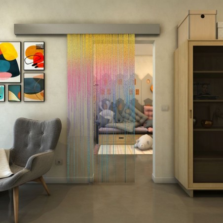 Glasschiebetür ECO-LINE - Fineprint Model 052 Verlauf auf Klarglas