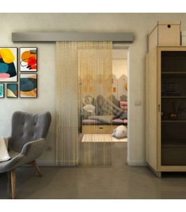Glasschiebetür ECO-LINE - Fineprint Model 052 Gold auf Klarglas
