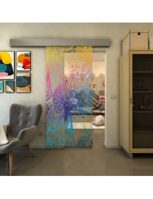 Glasschiebetür ECO-LINE - Fineprint Model 083 Verlauf auf Klarglas