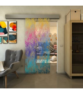 Glasschiebetür ECO-LINE - Fineprint Model 084 Verlauf auf Klarglas