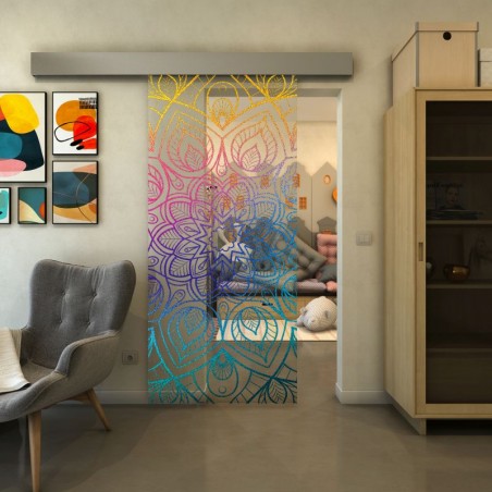 Glasschiebetür ECO-LINE - Fineprint Model 087 Verlauf auf Klarglas