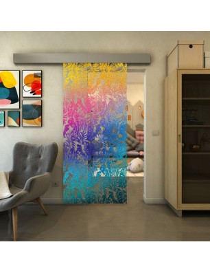 Glasschiebetür ECO-LINE - Fineprint Model 091 Verlauf auf Klarglas
