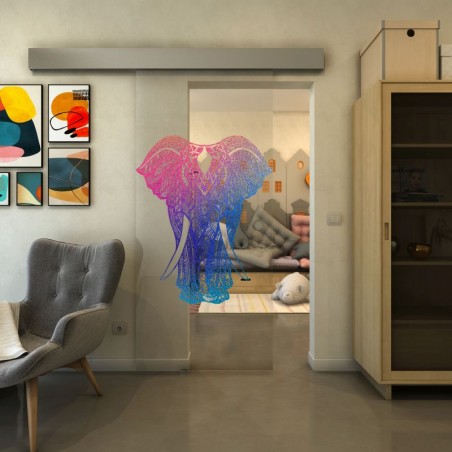 Glasschiebetür ECO-LINE - Fineprint Model 098 Verlauf auf Klarglas