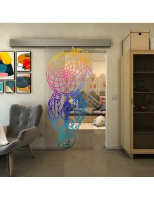 Glasschiebetür ECO-LINE - Fineprint Model 125 Verlauf auf Klarglas