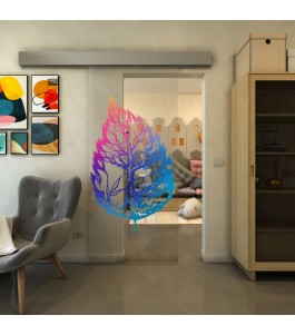 Glasschiebetür ECO-LINE - Fineprint Model 130 Verlauf auf Klarglas