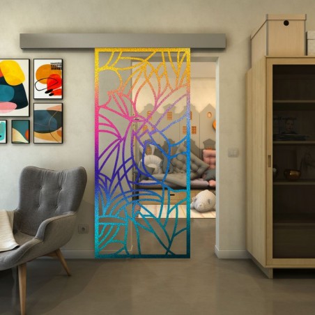 Glasschiebetür ECO-LINE - Fineprint Model 148 Verlauf auf Klarglas