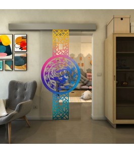Glasschiebetür ECO-LINE - Fineprint Model 151 Verlauf auf Klarglas