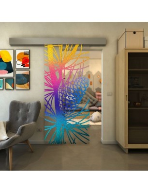 Glasschiebetür ECO-LINE - Fineprint Model 169 Verlauf auf Klarglas