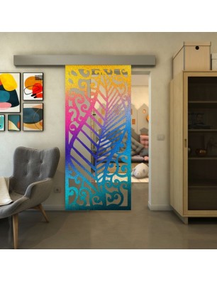 Glasschiebetür ECO-LINE - Fineprint Model 173 Verlauf auf Klarglas