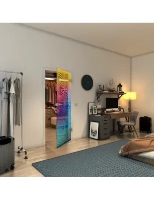 Ganzglastür - Fineprint Model 069 Verlauf auf Klarglas