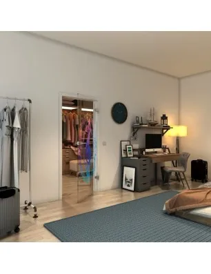 Ganzglastür - Fineprint Model 134 Verlauf auf Klarglas