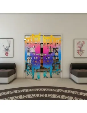 Ganzglastür - Fineprint Model 115 Verlauf auf Klarglas