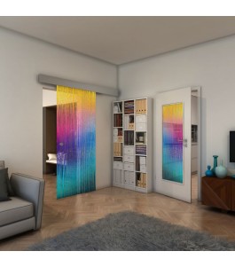 Glasschiebetür ECO-LINE - Fineprint Model 032 Verlauf auf Klarglas