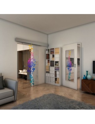 Glasschiebetür ECO-LINE - Fineprint Model 085 Verlauf auf Klarglas