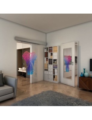 Glasschiebetür ECO-LINE - Fineprint Model 098 Verlauf auf Klarglas