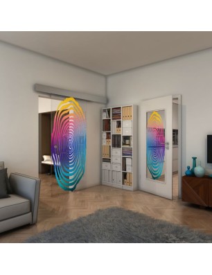 Glasschiebetür ECO-LINE - Fineprint Model 109 Verlauf auf Klarglas