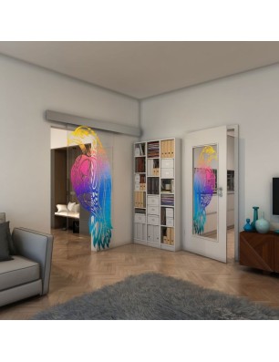 Glasschiebetür ECO-LINE - Fineprint Model 122 Verlauf auf Klarglas