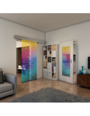 Glasschiebetür ECO-LINE - Fineprint Model 180 Verlauf auf Klarglas