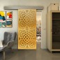 Glasschiebetür ECO-LINE - Fineprint Modell 071 Gold auf Grauglas Glasschiebetür ECO-LINE - Fineprint Modell 071 Gold auf Grauglas