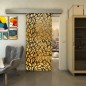 Glasschiebetür ECO-LINE - Fineprint Modell 093 Gold auf Grauglas Glasschiebetür ECO-LINE - Fineprint Modell 093 Gold auf Grauglas