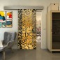 Glasschiebetür ECO-LINE - Fineprint Modell 094 Gold auf Grauglas Glasschiebetür ECO-LINE - Fineprint Modell 094 Gold auf Grauglas