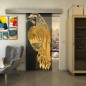 Glasschiebetür ECO-LINE - Fineprint Modell 122 Gold auf Grauglas Glasschiebetür ECO-LINE - Fineprint Modell 122 Gold auf Grauglas