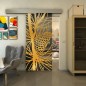 Glasschiebetür ECO-LINE - Fineprint Modell 169 Gold auf Grauglas Glasschiebetür ECO-LINE - Fineprint Modell 169 Gold auf Grauglas