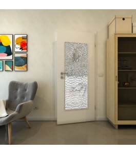 Lichtausschnitt - Fineprint Model 015 Weiss auf Grauglas