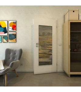 Lichtausschnitt - Fineprint Model 019 Gold auf Grauglas