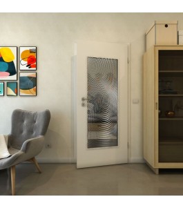 Lichtausschnitt - Fineprint Model 027 Weiss auf Grauglas