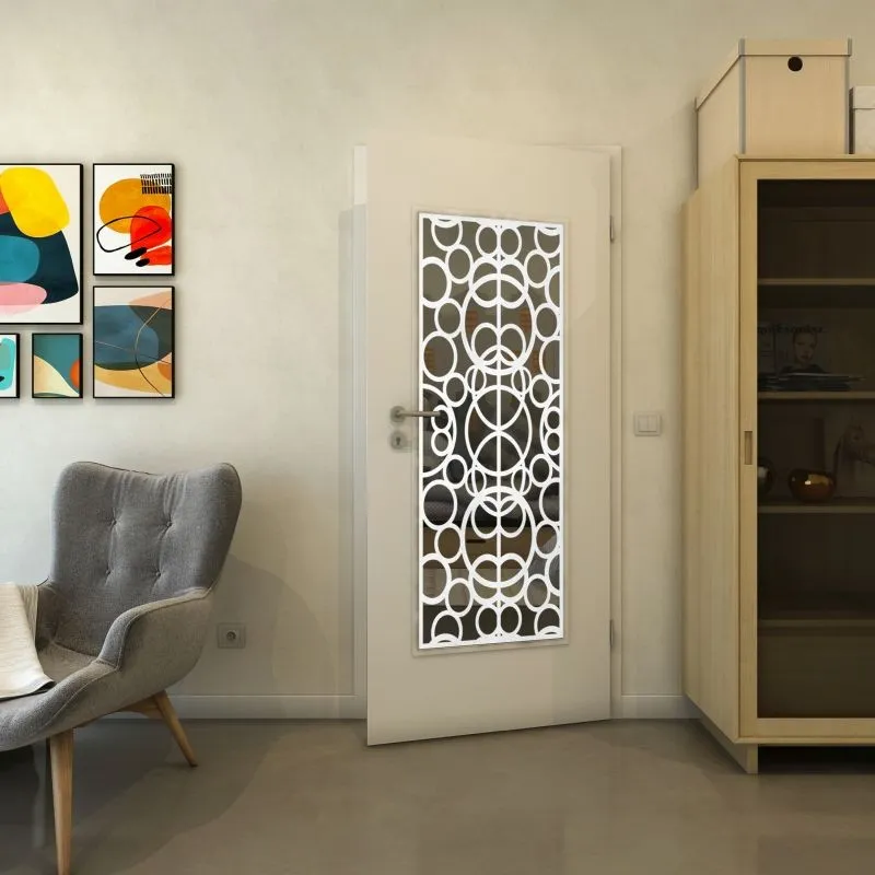 Lichtausschnitt - Fineprint Modell 144 Weiss auf Grauglas