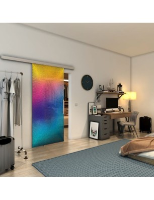 Glasschiebetür SLIM-LINE - Fineprint Model 025 Verlauf auf Grauglas