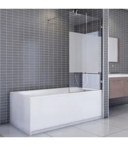 Sichtbare Bauform eines Badewannenaufsatzes im Zusammenhang mit Sichtschutz und Glaswirkung