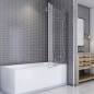 Sichtbare Bauform eines Badewannenaufsatzes im Zusammenhang mit Pflege von Gelenken und Dichtungen