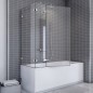 Sichtbare Bauform eines Badewannenaufsatzes im Zusammenhang mit Nachrüstung an der Badewanne