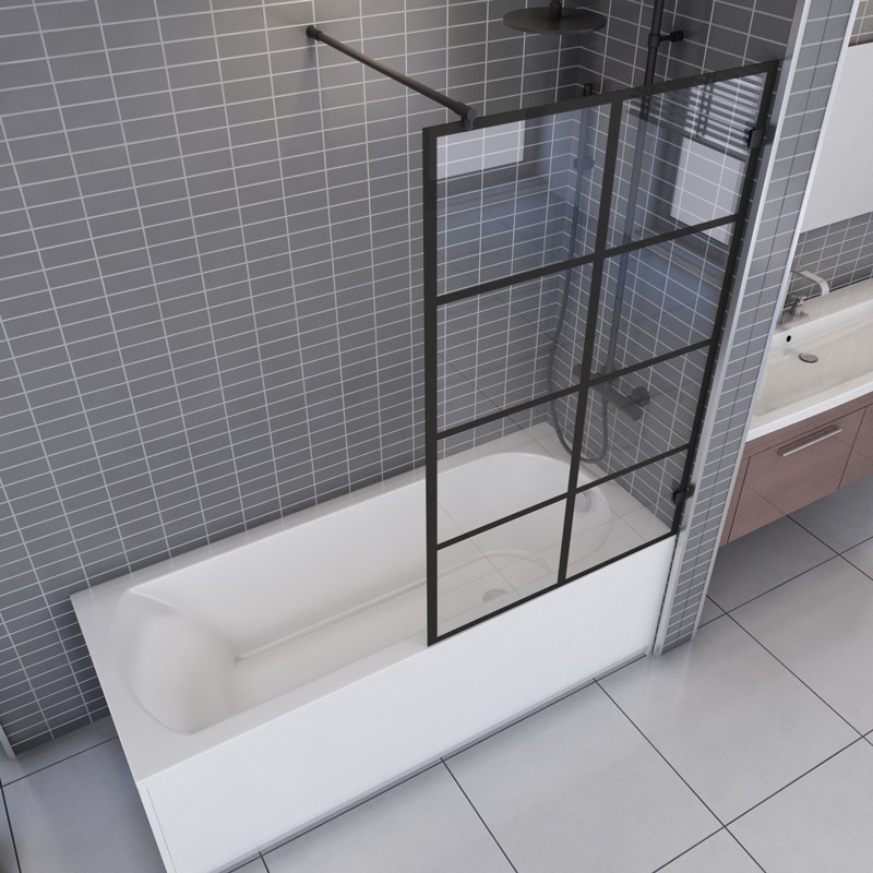 Sichtbare Bauform eines Badewannenaufsatzes im Zusammenhang mit Nachrüstung an der Badewanne