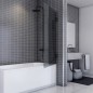 Sichtbare Bauform eines Badewannenaufsatzes im Zusammenhang mit Nachrüstung an der Badewanne