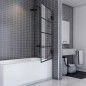 Sichtbare Bauform eines Badewannenaufsatzes im Zusammenhang mit Nachrüstung an der Badewanne