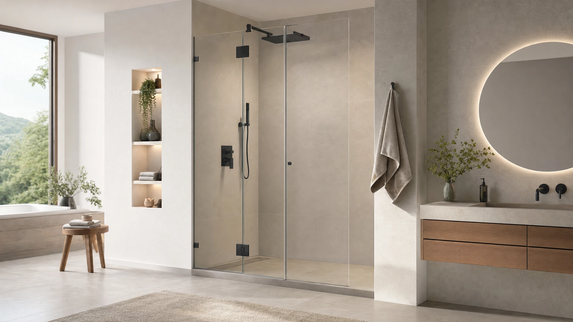 Schonende Reinigung einer Glasdusche im Alltag