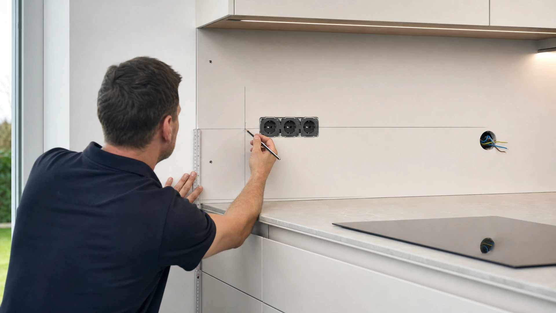 Küchenrückwand mit Steckdosen und Ausschnitten sicher planen