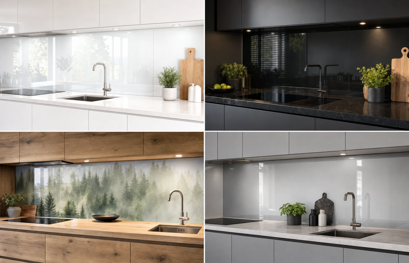 Entscheidungshilfe für Klarglas oder Weißglas anhand von Motiv und Küchenumgebung