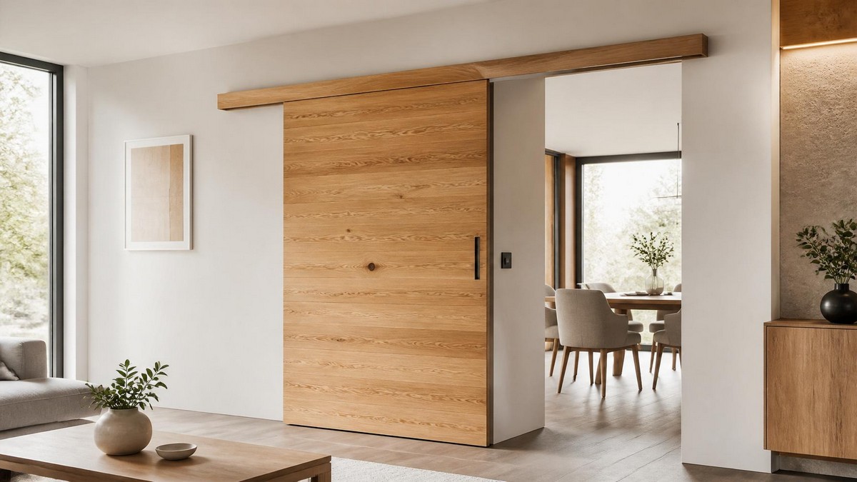 Holzschiebetür als Beispiel für die Kostenplanung