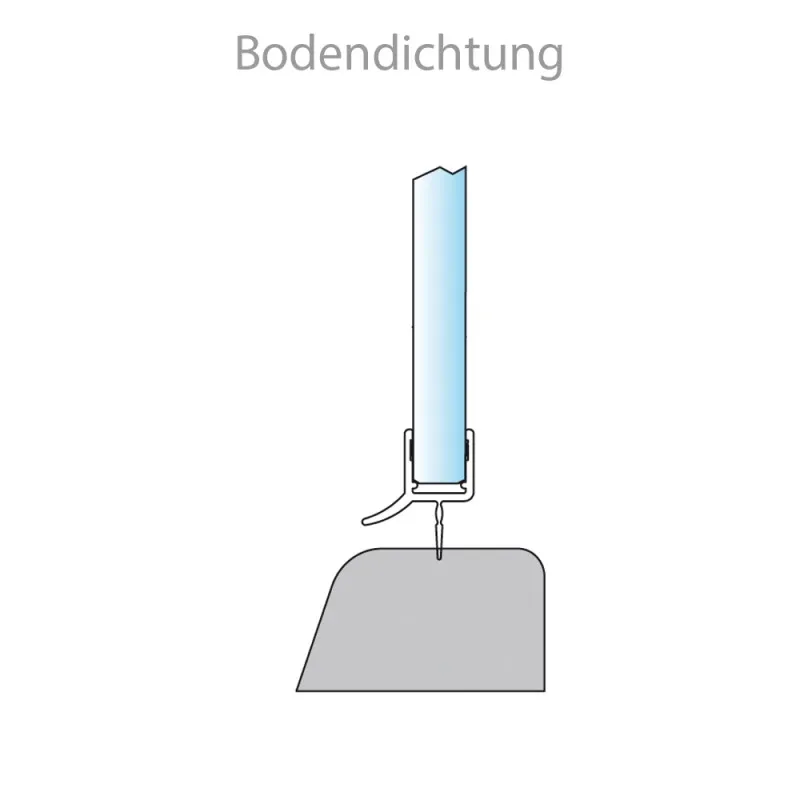 Shopdarstellung: Zweiteilige Abtropfdichtung für Duschtür Detail