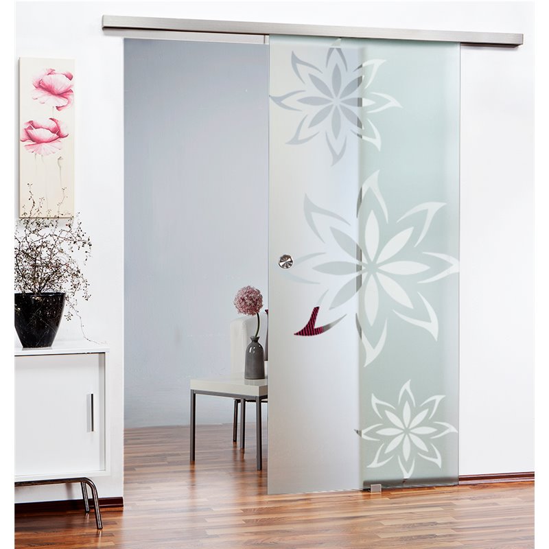 Glasschiebetür für freie Wandfläche – den Griff und seine Lage