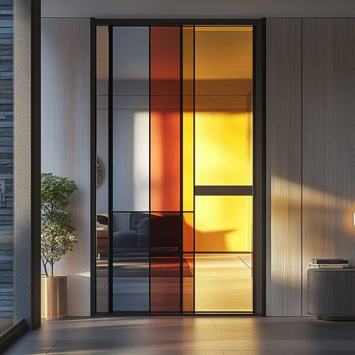 Klar- und Buntglas Pendeltüren
