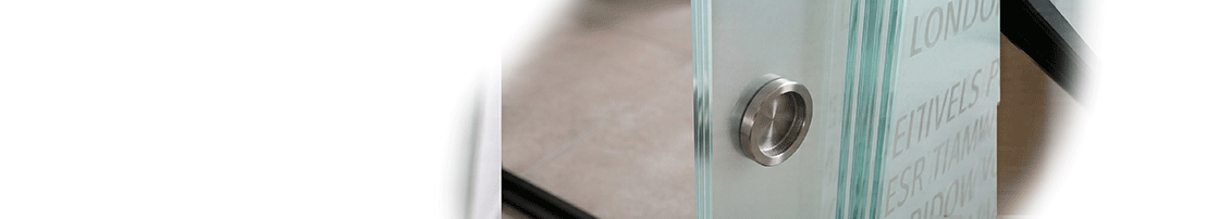 Glasschiebetür mit Beschlagsystem