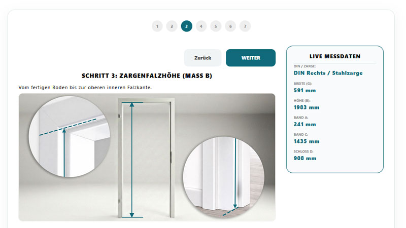 Messanleitung Glastüren