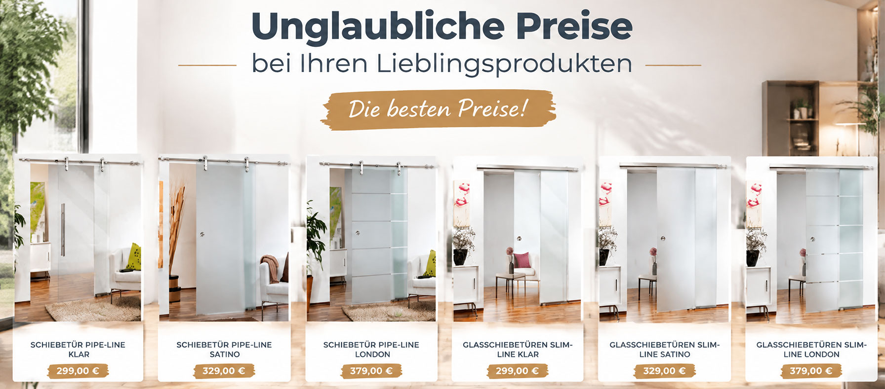 Glasschiebetüren - Angebot